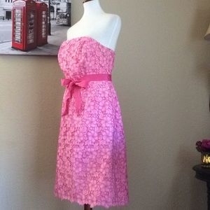 Lilly Pulitzer Dress Eyelet floral Pink Pastel